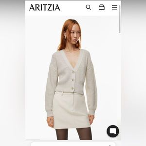 Babaton cardigan in oatmeal color